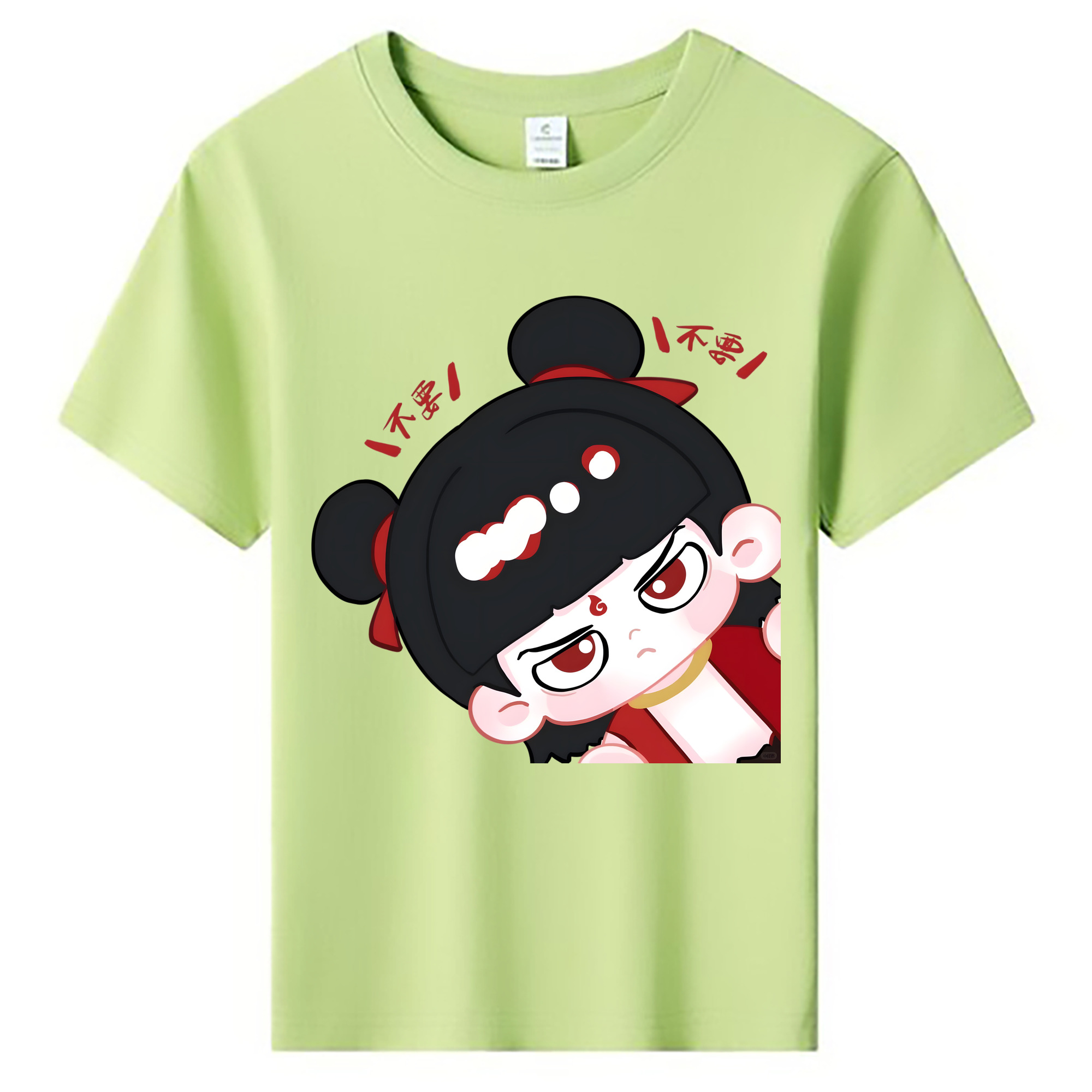 （画像用） Ne Zha 2 ナタ 魔童の大暴れ 綿100％キッズTシャツ（フロントプリント）